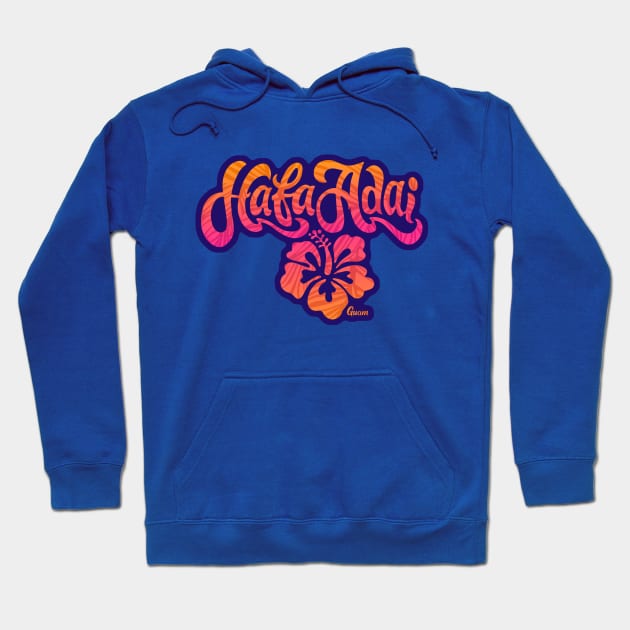 Hafa Adai Guam Flower Hoodie by THE LOCAL FABRIC